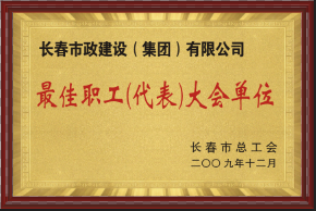 2009年最佳職工（代表）大會(huì)單位